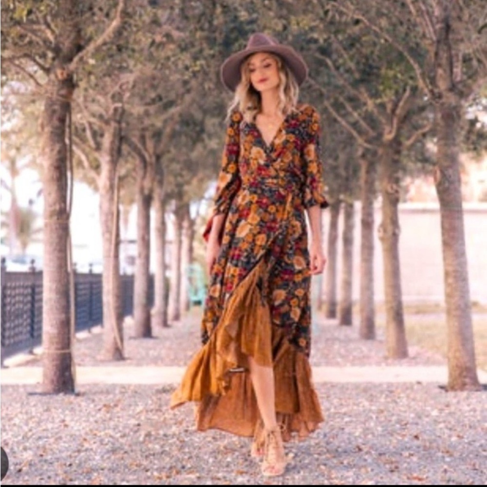 Farm Rio maxi wrap dress